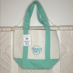 Trader Joe's Pastel Canvas Tote Bag